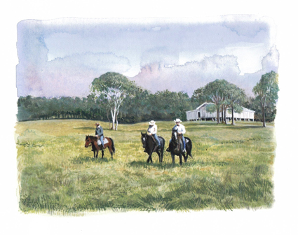 Artwork: Trail of tears three stockman