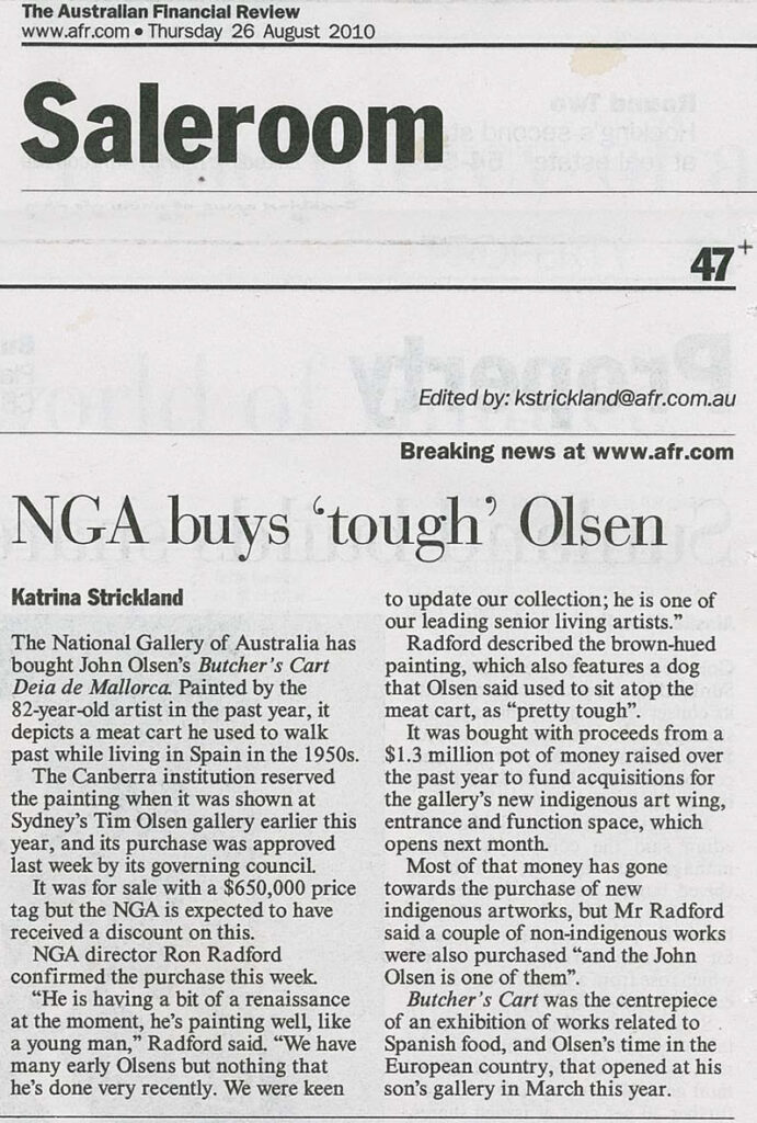 NGA buys 'tough' Olsen