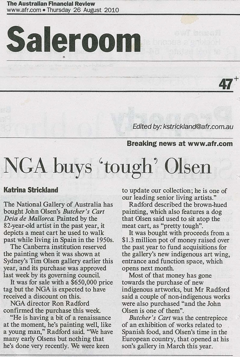 NGA buys 'tough' Olsen