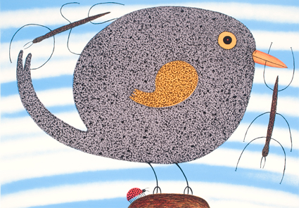 Artwork: Bird with Stick Insects