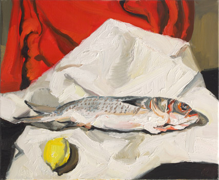 Artwork: Fish Against a Red Cloth