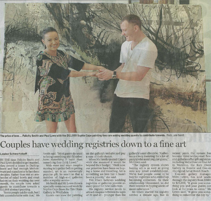 Couples have wedding registries down to a fine art