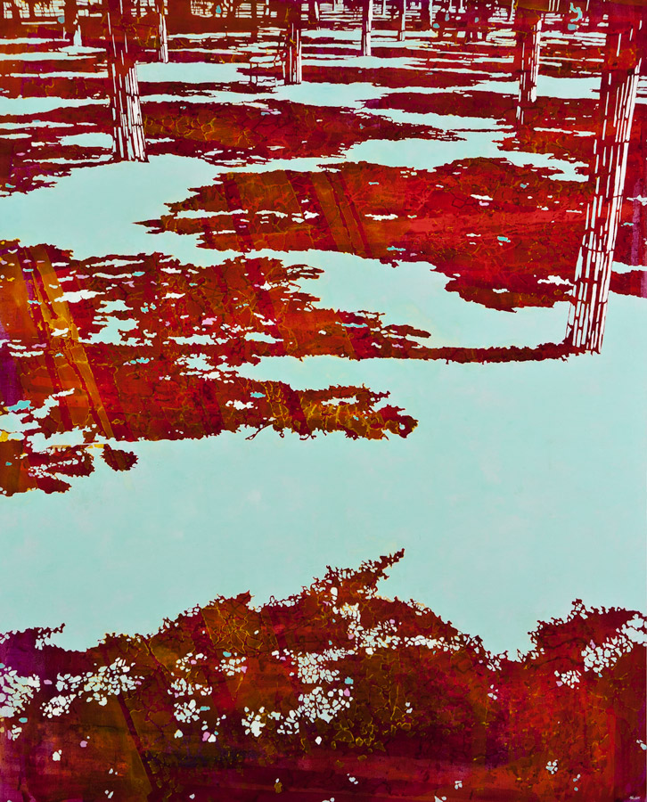 Artwork: Luxembourg Gardens Looking Down Red