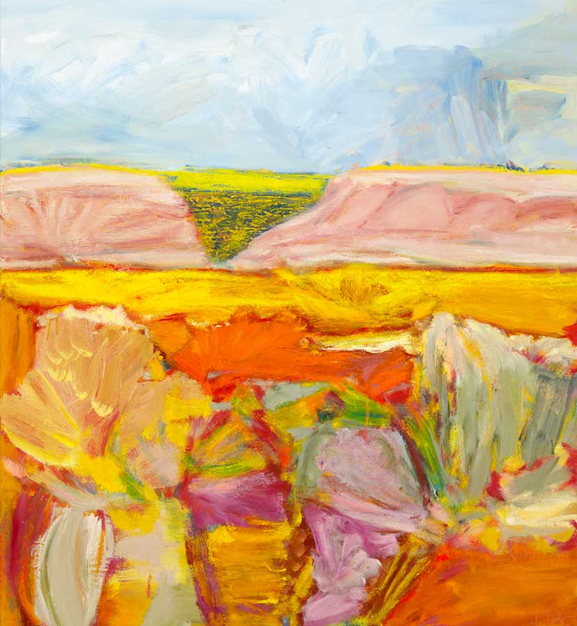 Artwork: Sandhill Series Billy Buttons Red Spinach