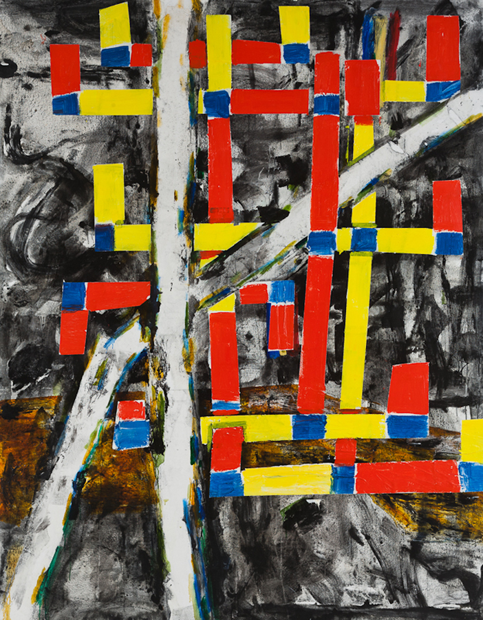 Artwork: Red and Yellow Birch Cross