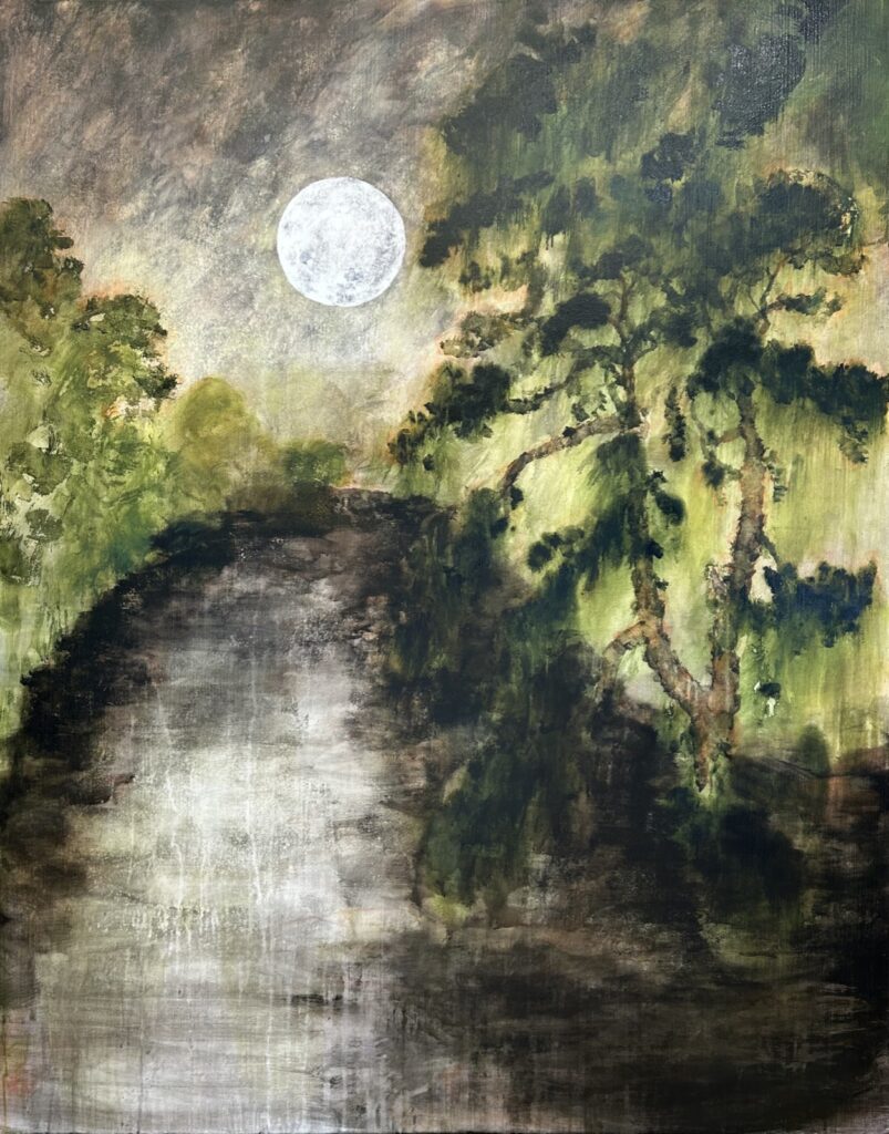 Artwork: Flooded trees and Moon