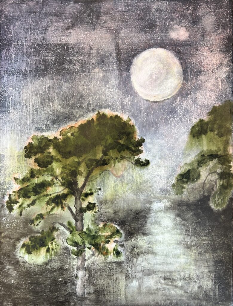 Artwork: Flooded Trees and Moon