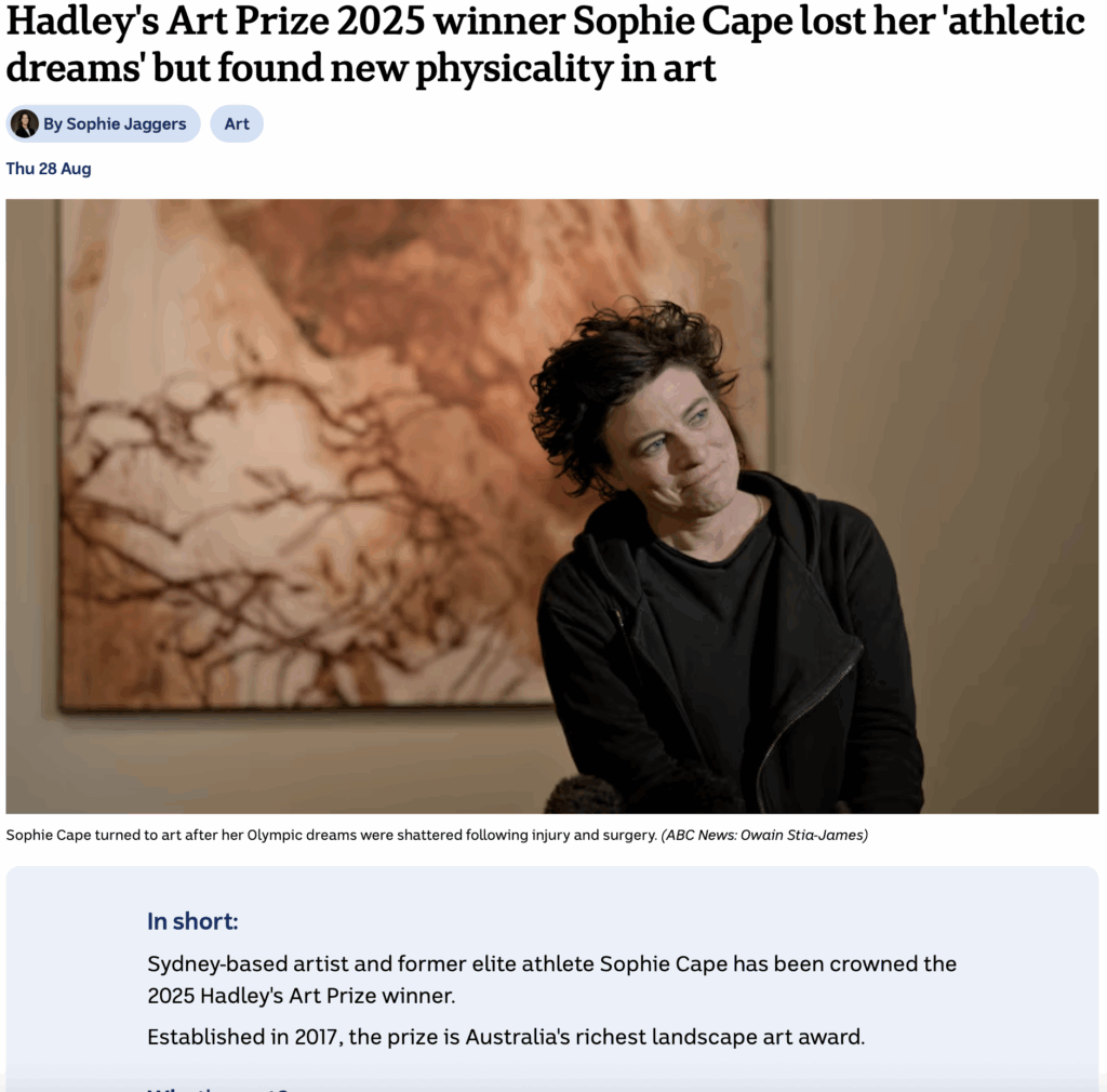 Sophie Cape Wins 2025 Hadley’s Art Prize