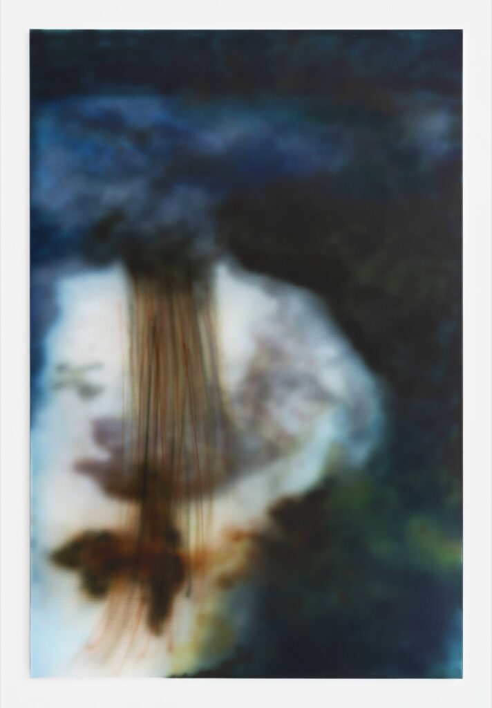 Babette Robertson Mud waterfall 2025 oil and water based pigment on linen 195 x 130cm