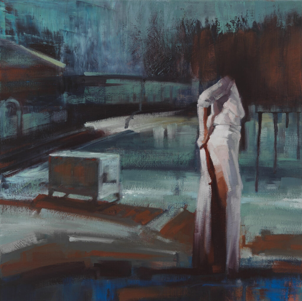 13. Deborah Marks_Suspended Belief, 2026, oil on linen, 40cm x 40cm
