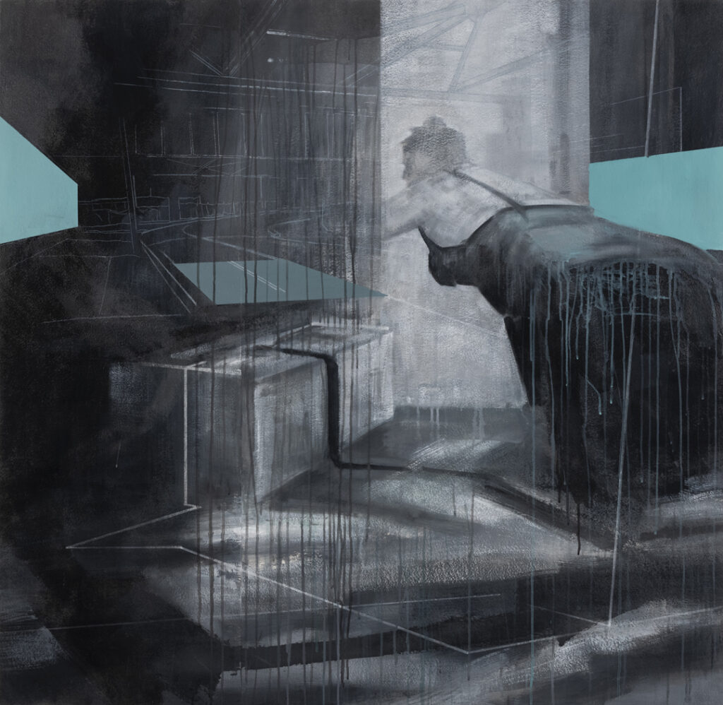 8. Deborah Marks_Uncertain Possibilities, 2025, ink and acrylic on paper, 140cm x 144cm