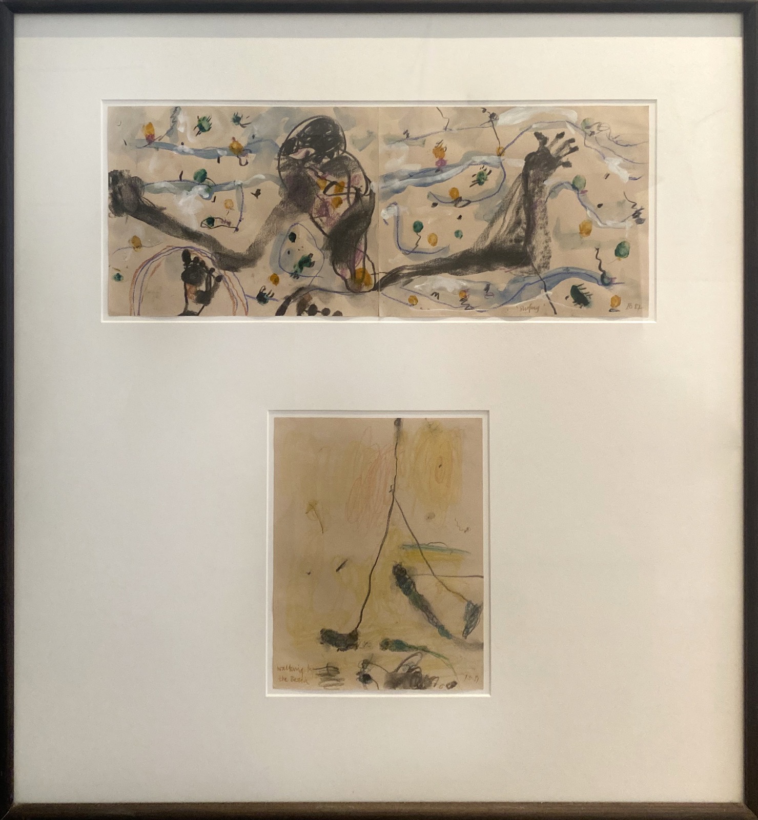 Surfing and Walking by the Beach