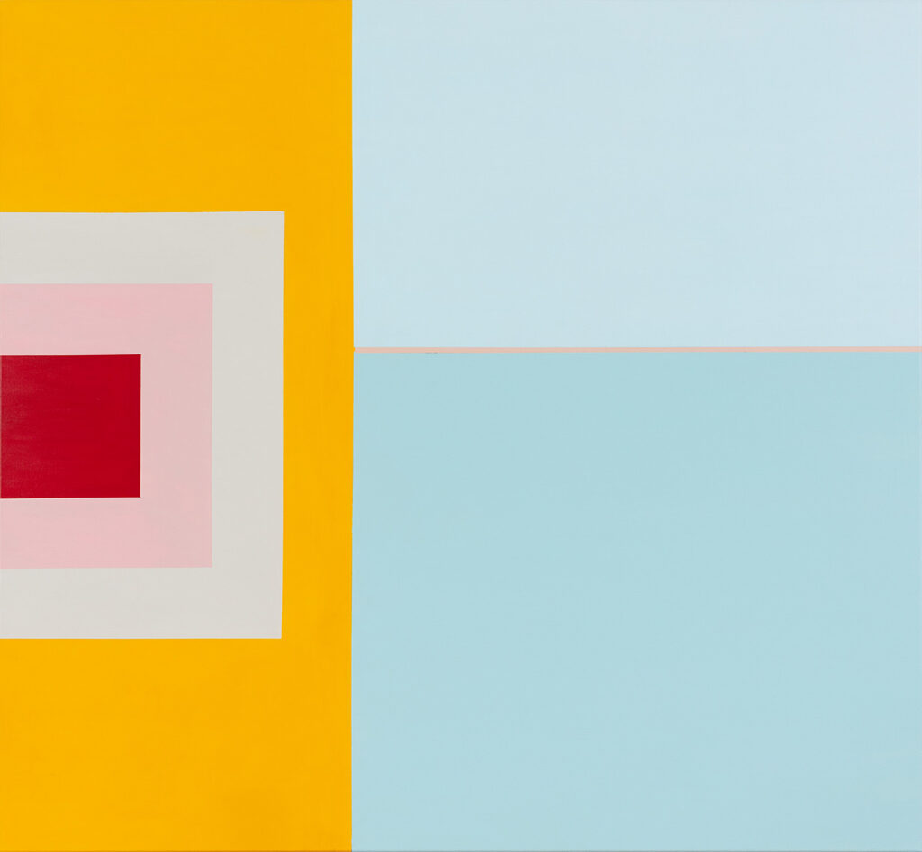 ADASAL evie 1 Marigold 2025 Acrylic on poly cotton 120x130cm_